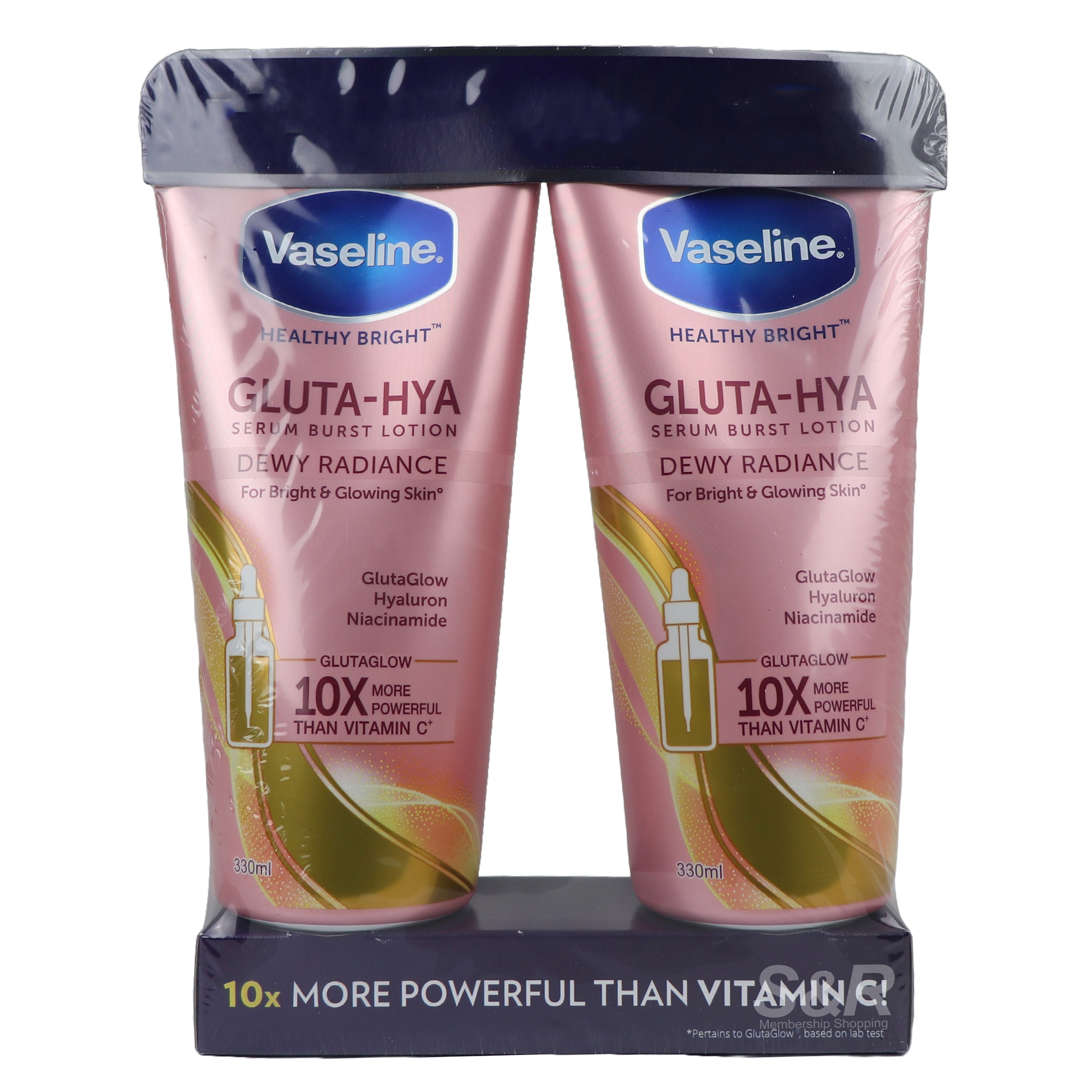 Vaseline Dewy Radiance Gluta-Hya Serum Burst Lotion 2x330mL Vaseline Dewy Radiance Gluta-Hya Serum Burst Lotion 2x330mL